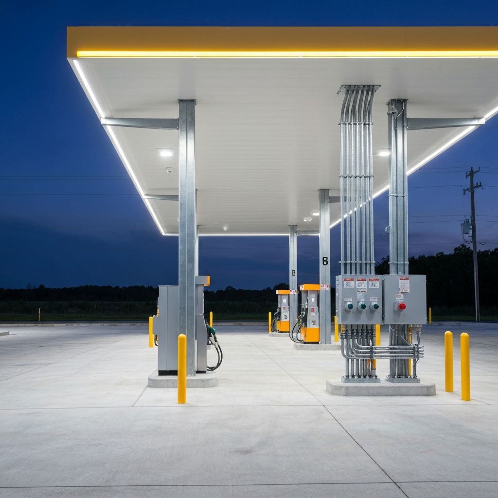 Community park athletic field lighting