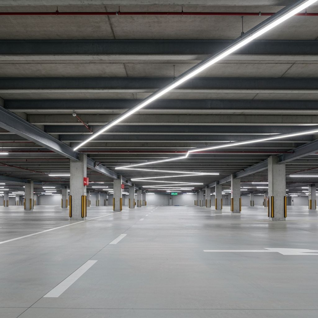 Multi-level parking structure LED retrofit