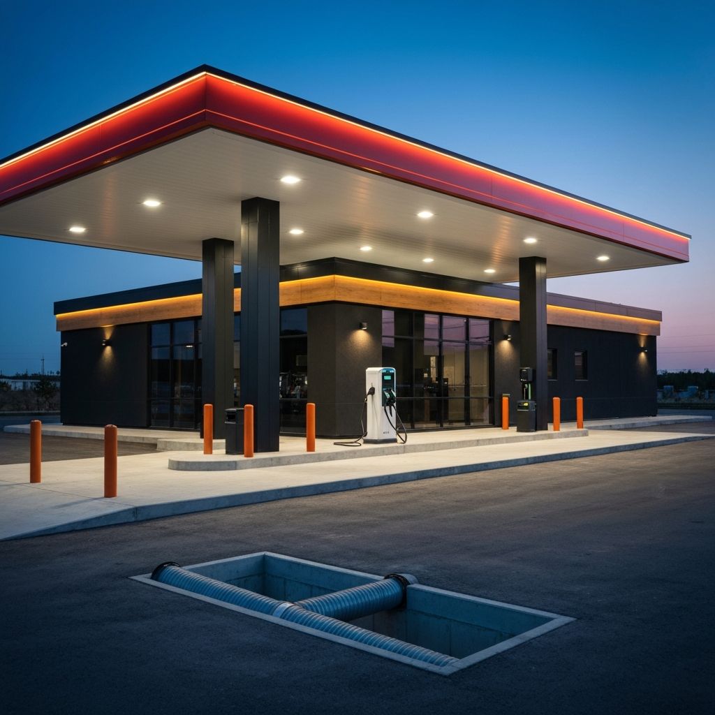 Gas station DC fast charging upgrade