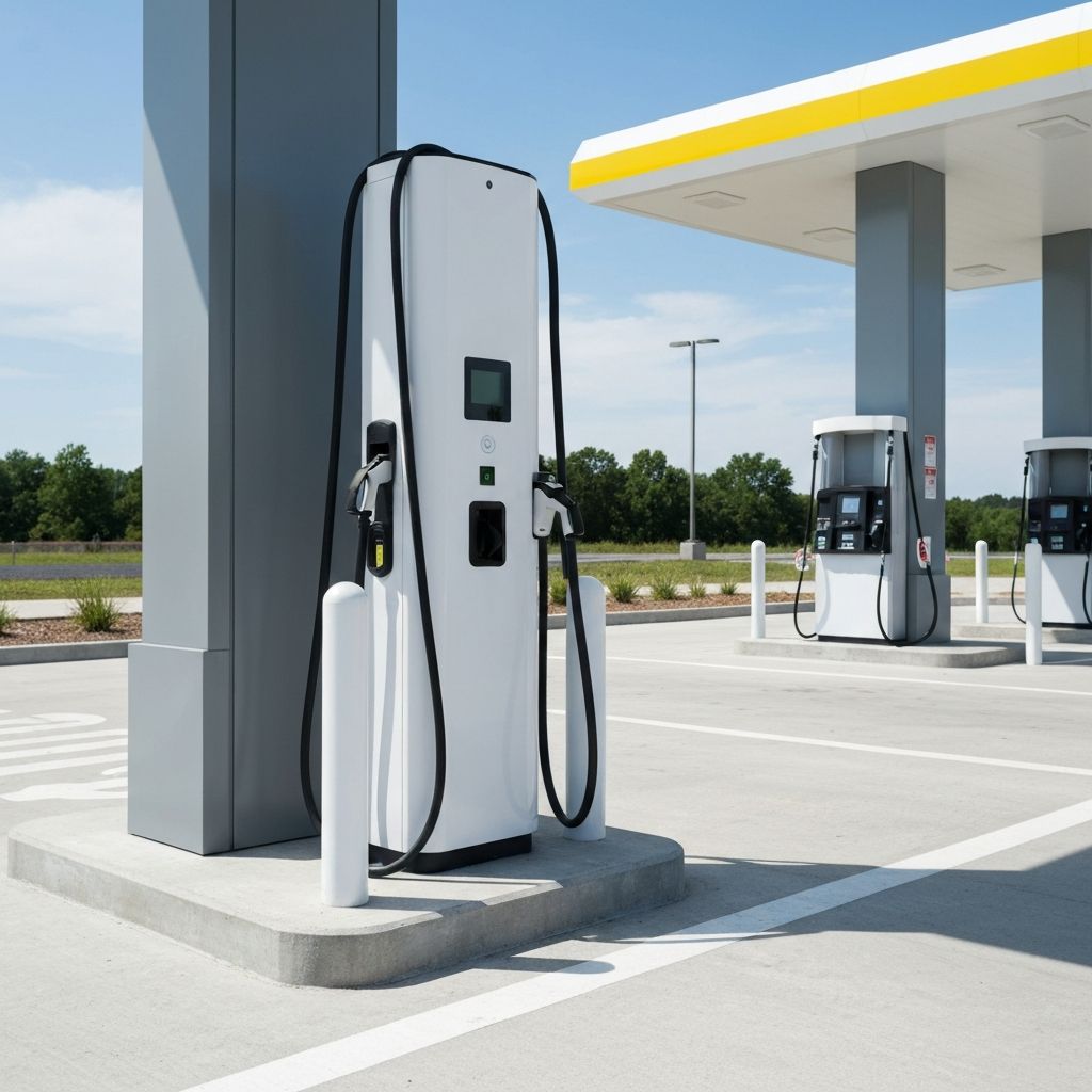High-volume travel center EV charging infrastructure